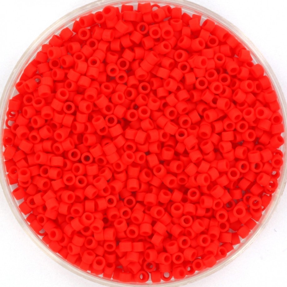 Miyuki Delica 11/0 opaque matte vermillion red 5g/ MIDE11-757