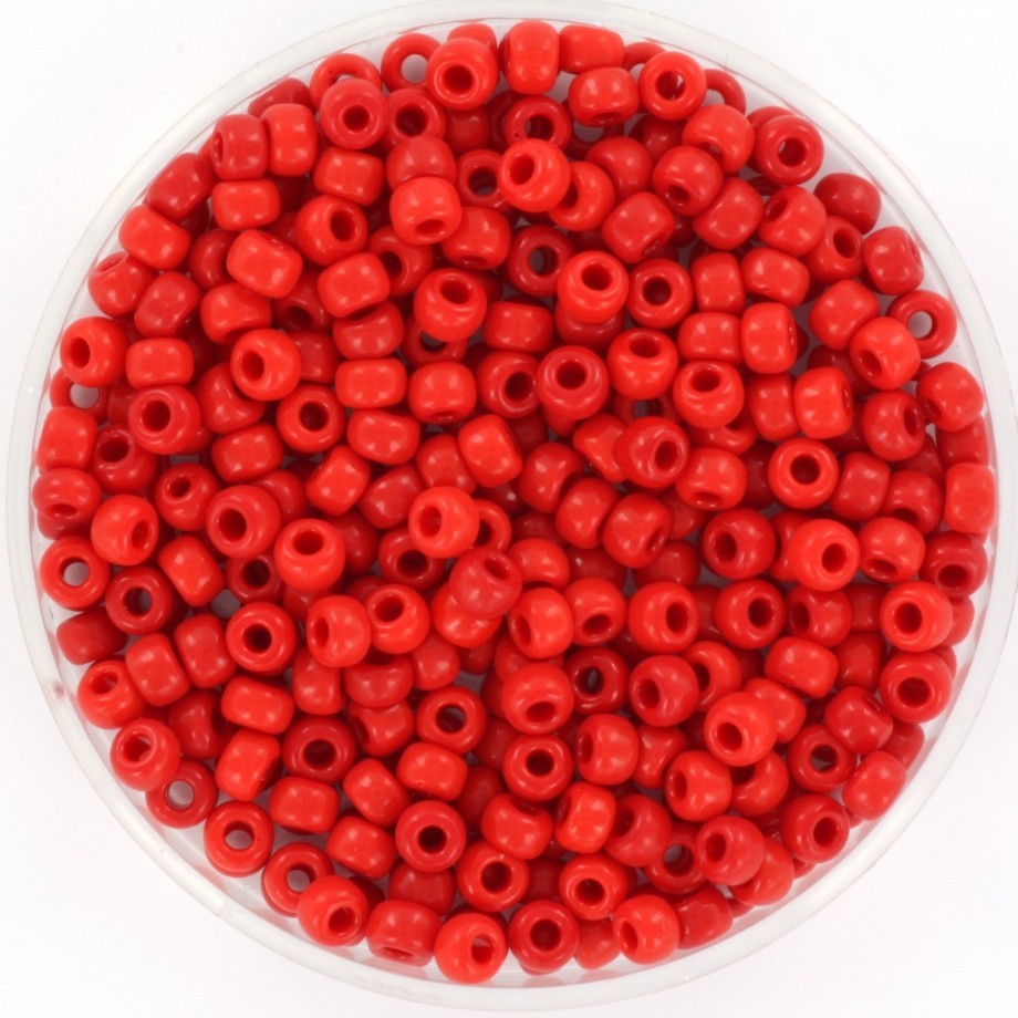 Beads Miyuki / round / rocailles 8/0 opaque red 5g / MIRO08-408