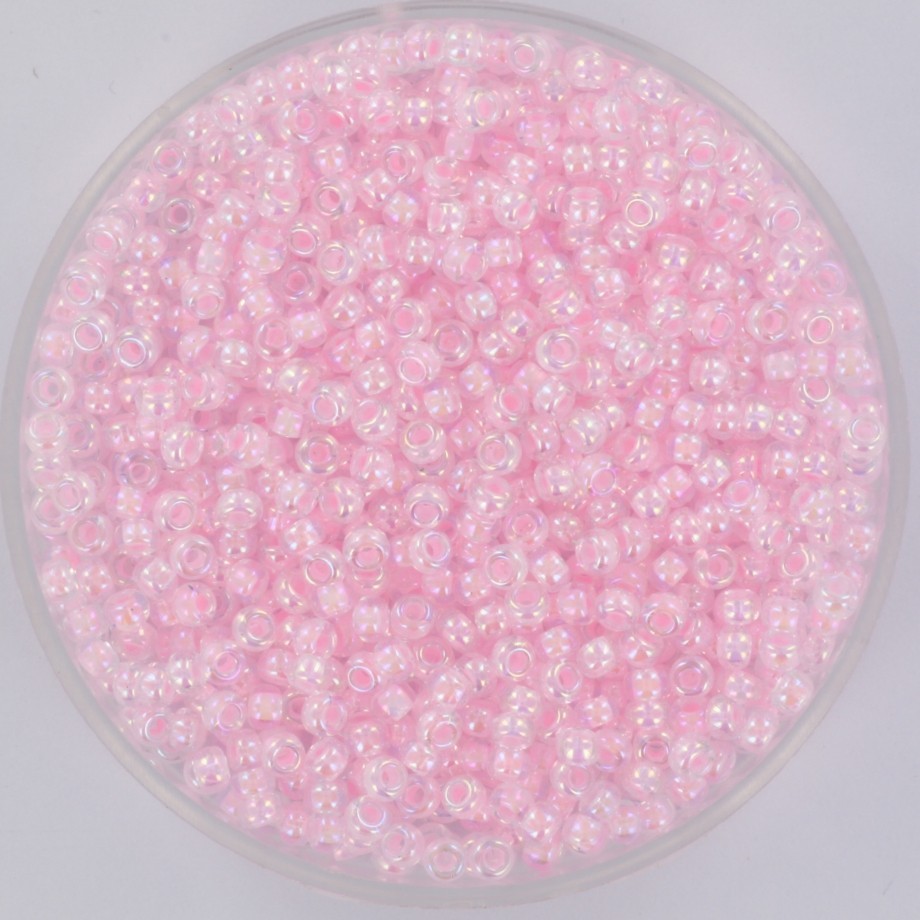 Koraliki Miyuki/ round/ rocailles 11/0 pink lined ab crystal 5g/ MIRO11-272