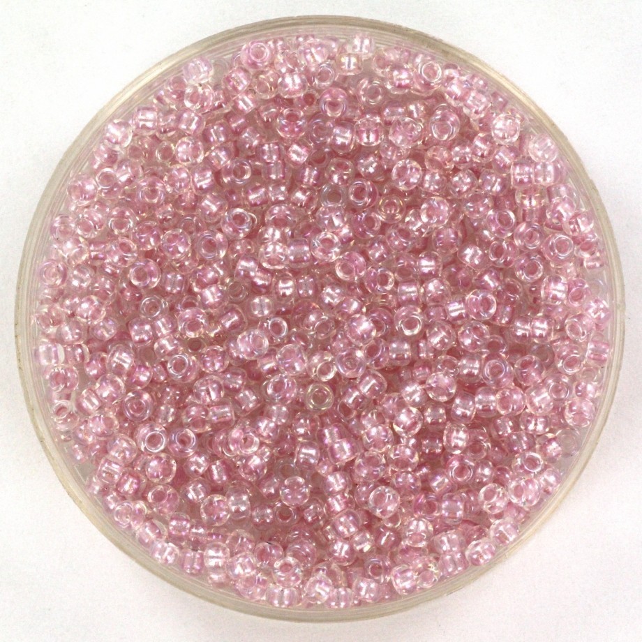 Koraliki Miyuki/ round/ rocailles 11/0  fancy lined soft pink 5g/ MIRO11-3639
