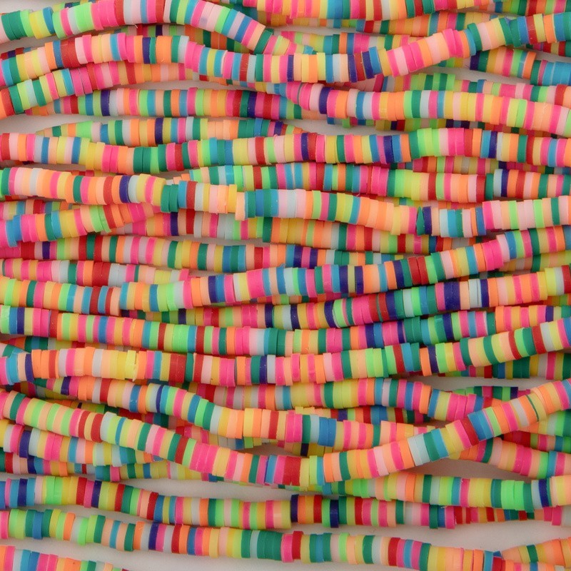 Katsuki beads / Stripes / Istanbul / 4mm discs / 40cm rope / MOKA04138