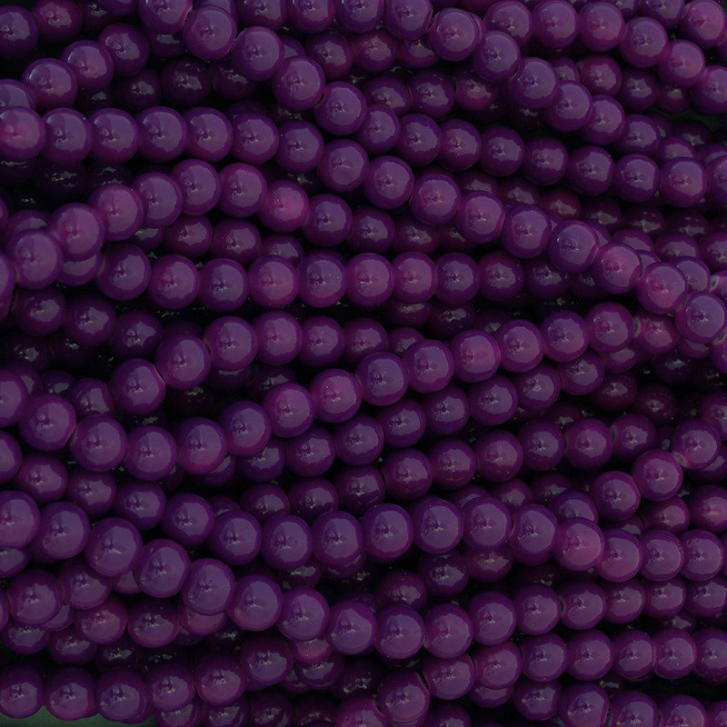 Milky beads / juicy violet / 104 pieces / 8mm beads SZTP0889