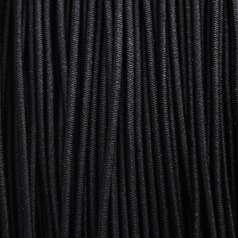 Rubber bands for bracelets / a jewelery elastic braided black 1.2MM / 91 meters GUM120P