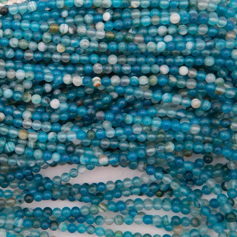 Turquoise agate / 4mm beads / 38 cm rope / KAAG0417