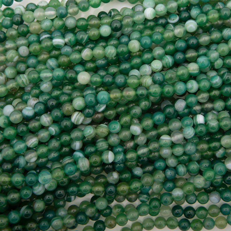 Green agate / 8mm balls / 38cm rope / KAAG0817