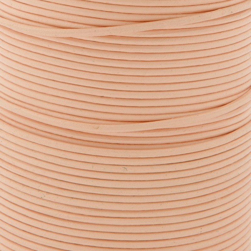 Leather strap 1.5mm / peach ice cream / from a 1m spool RZ15R09