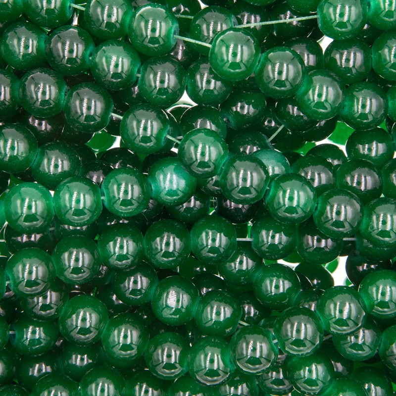 Pastels / glass beads 10mm / green / 84 pieces SZPS1020