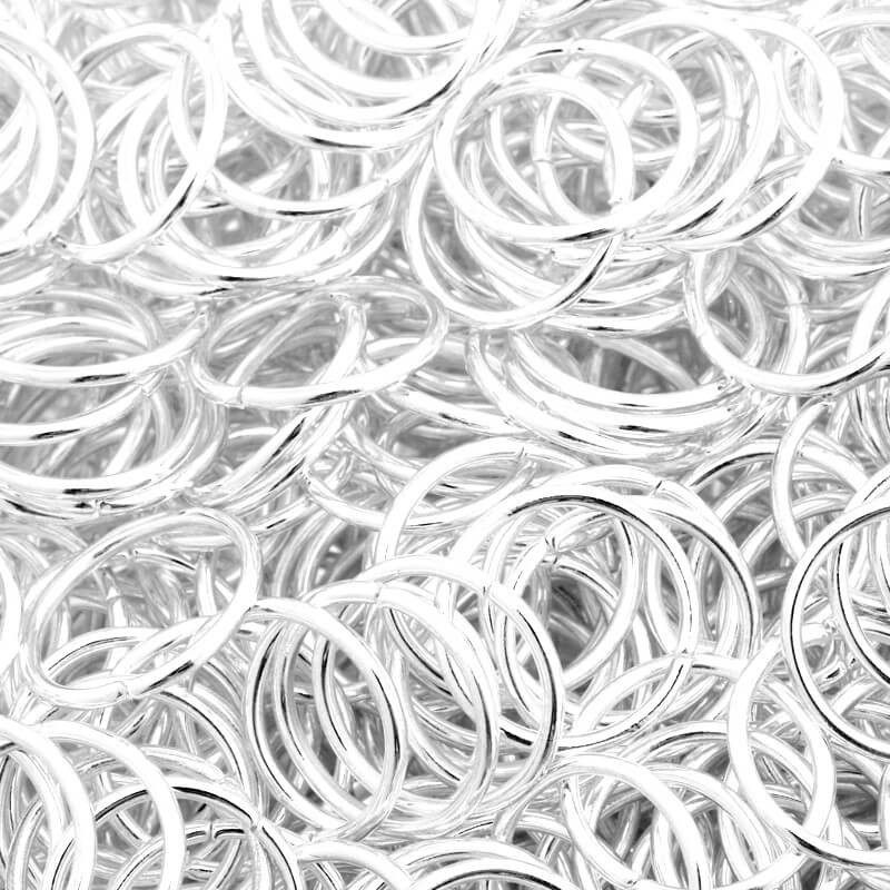 Mounting rings bright silver 14x1.5mm 75pcs SMKO1415SS