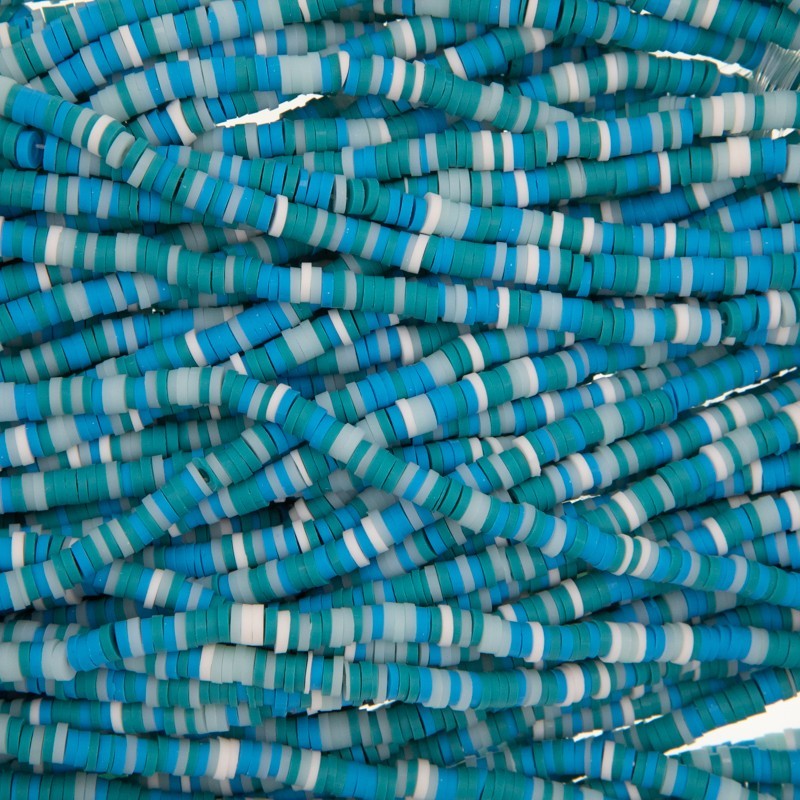 Katsuki beads / Stripes / Dallas / 4mm discs / 40cm rope / MOKA04163