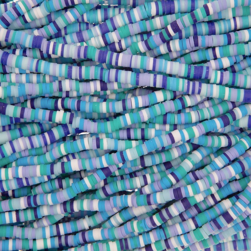 Katsuki beads / Stripes / Orlando / 4mm discs / 40cm rope / MOKA04164