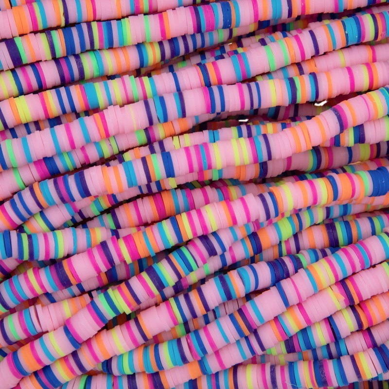 Katsuki beads / Stripes / Lagos / 6mm discs / 40cm rope / MOKA06204