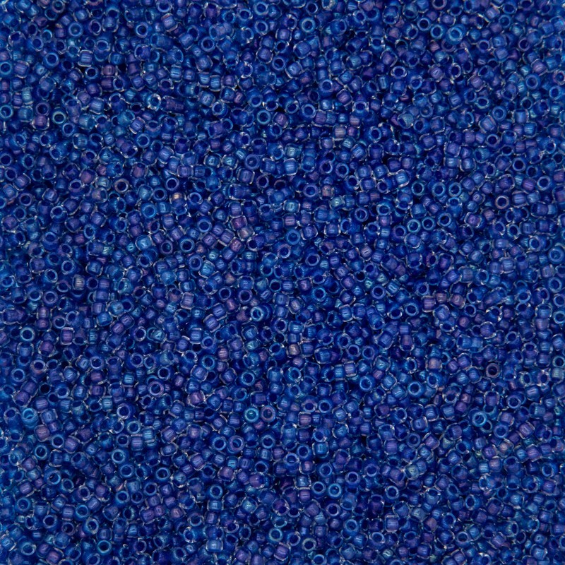 Koraliki Toho/ round 15/0 / inside-color luster crystal/caribbean blue-lined 10g/ TOTR15-189