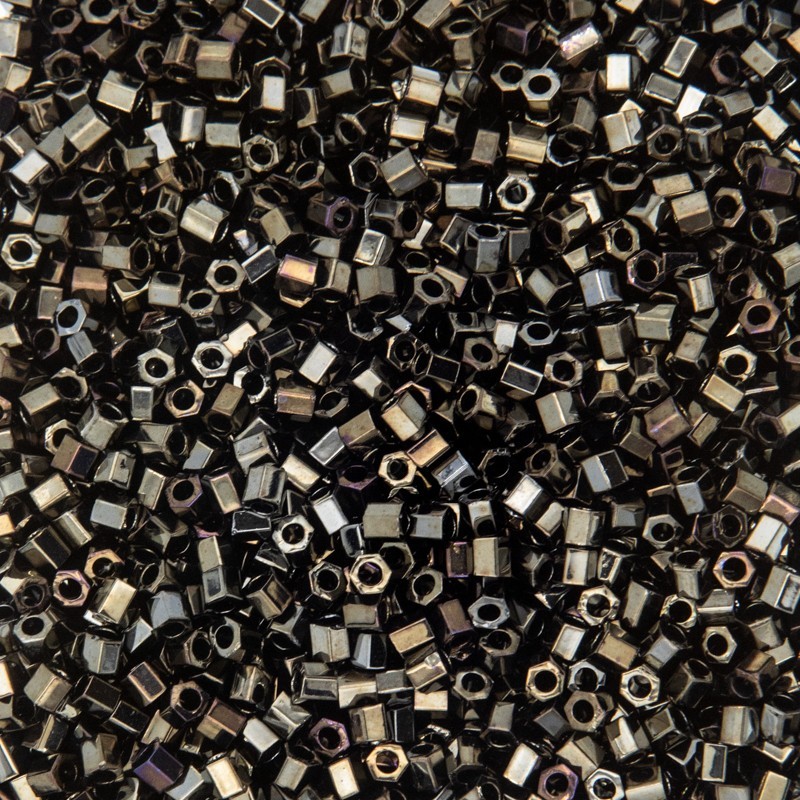 Toho beads / hexagon 8/0 / metallic iris - brown 10g / TOTH08-83