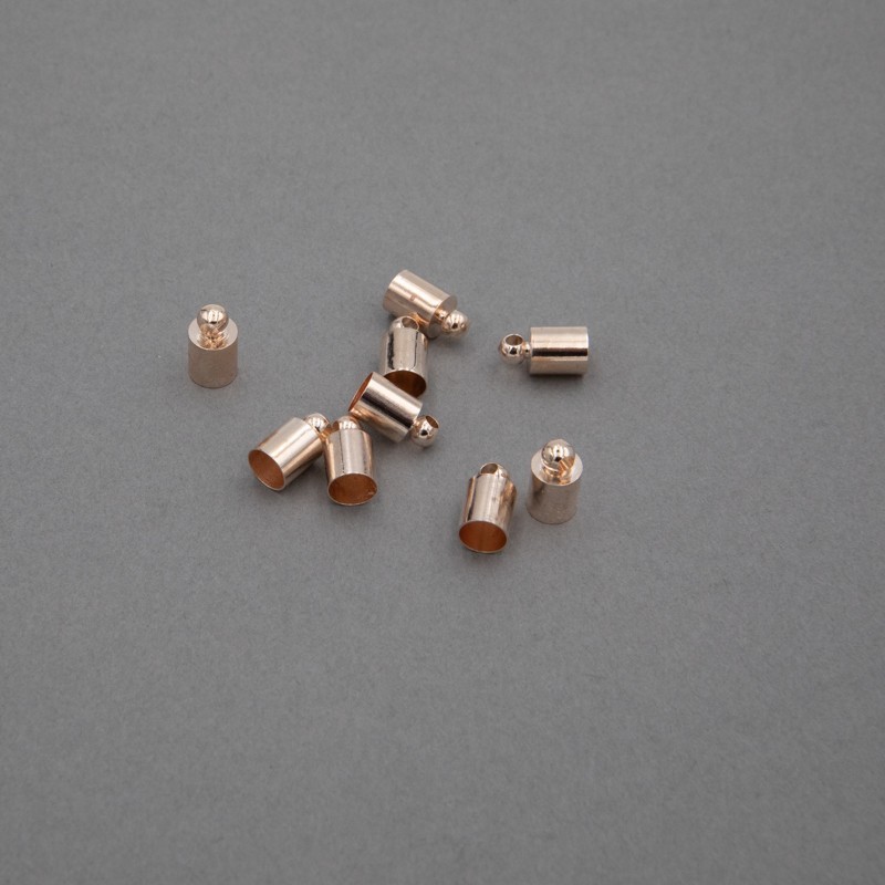 Końcówki do wklejania/ różowe złoto/ 9x5mm/ wewn. 4.5mm 10szt ZKGR04