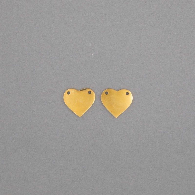 Heart pendant / gold-plated surgical steel / 16mm 1pc ASS232KG