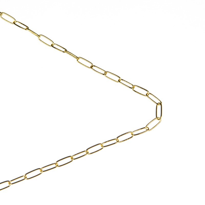 Chain with a clasp / surgical steel gold-plated / 5mm / 45cm LLSCHG01KG