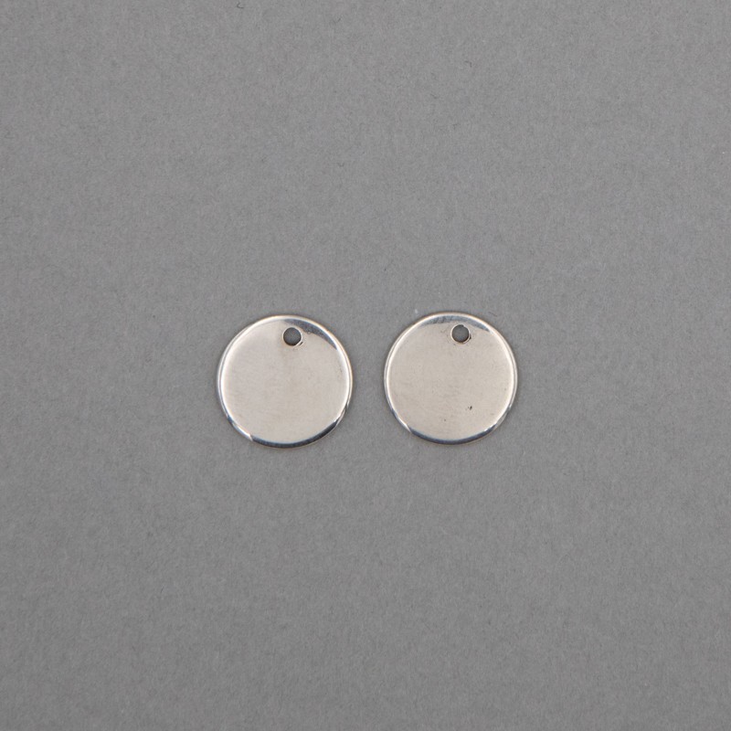 Surgical steel pendants / coins 12mm 3pcs ASS242