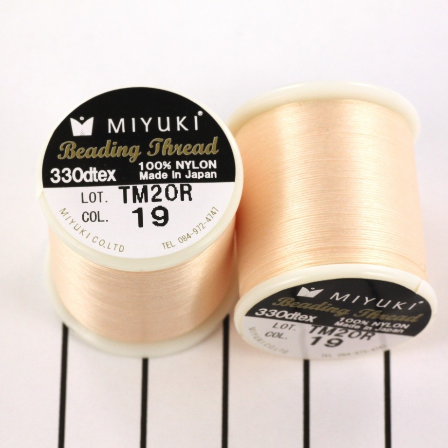 Miyuki threads / cream / nylon / 50m NCMI19 spool
