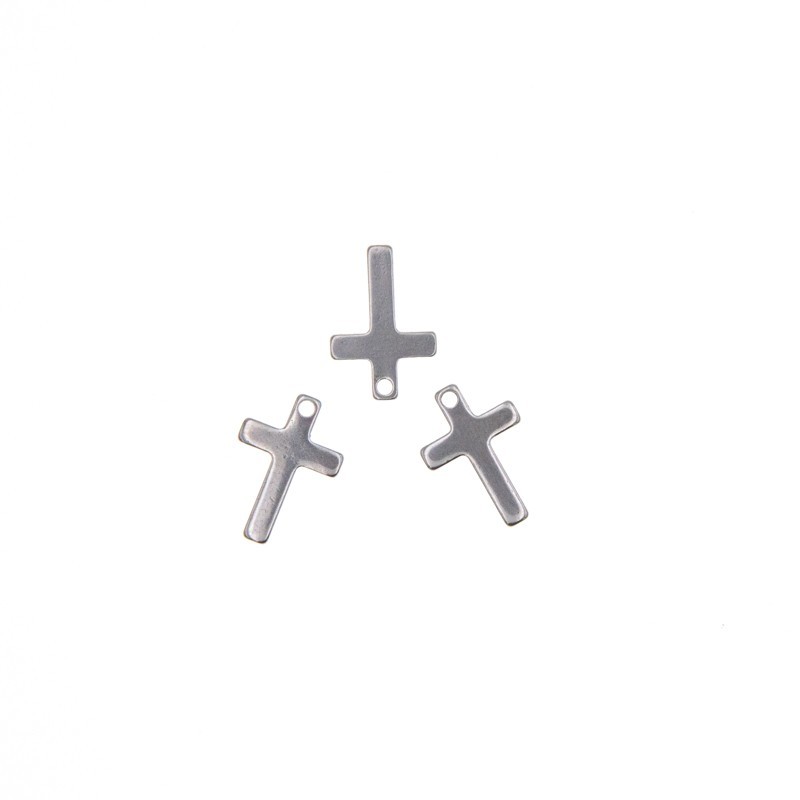 Pendants / surgical steel / cross 10x17mm 2pcs ASS246