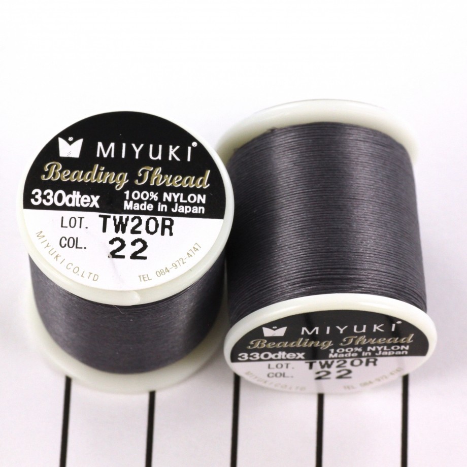 Miyuki threads / dark gray / nylon / spool 50m NCMI22