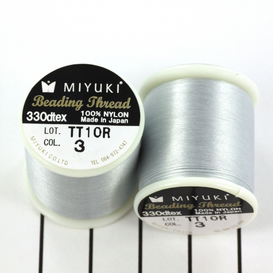 Threads Miyuki / silver gray / nylon / spool 50m NCMI03
