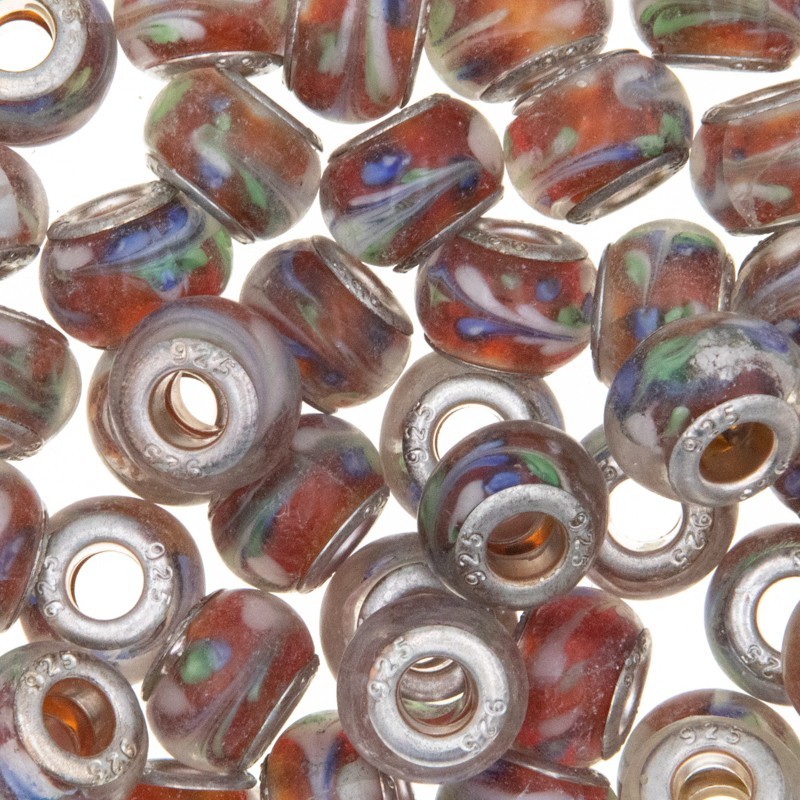 Modular bead / decorative spacer / Venetian glass / 13mm 1pc AASP129
