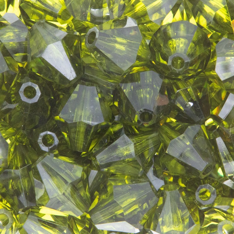 Koraliki akrylowe kryształki/ zielony diament/ 16x15mm 6szt XYPLDI1601