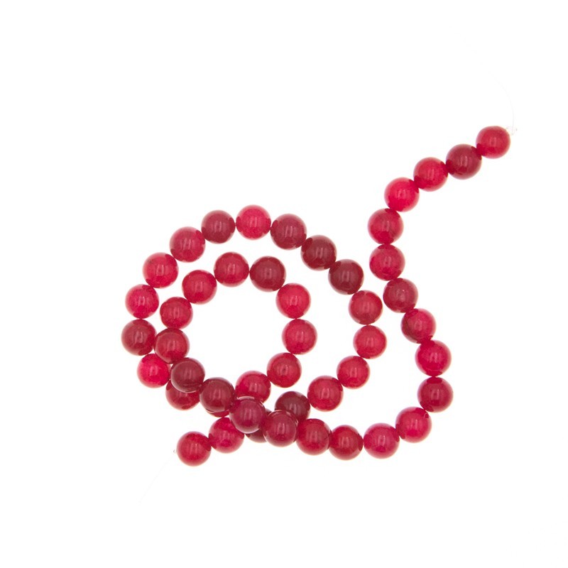 Fuchsia jade / beads 8mm beads / rope / 47pcs KAJF08