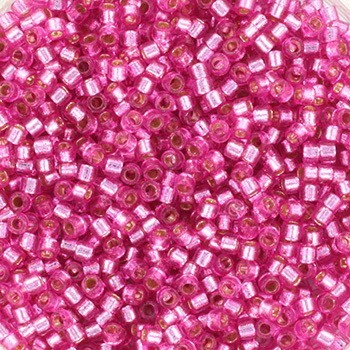 Miyuki Delica 11/0 duracoat silverlined dyed pink parfait 5g/ MIDE11-2153