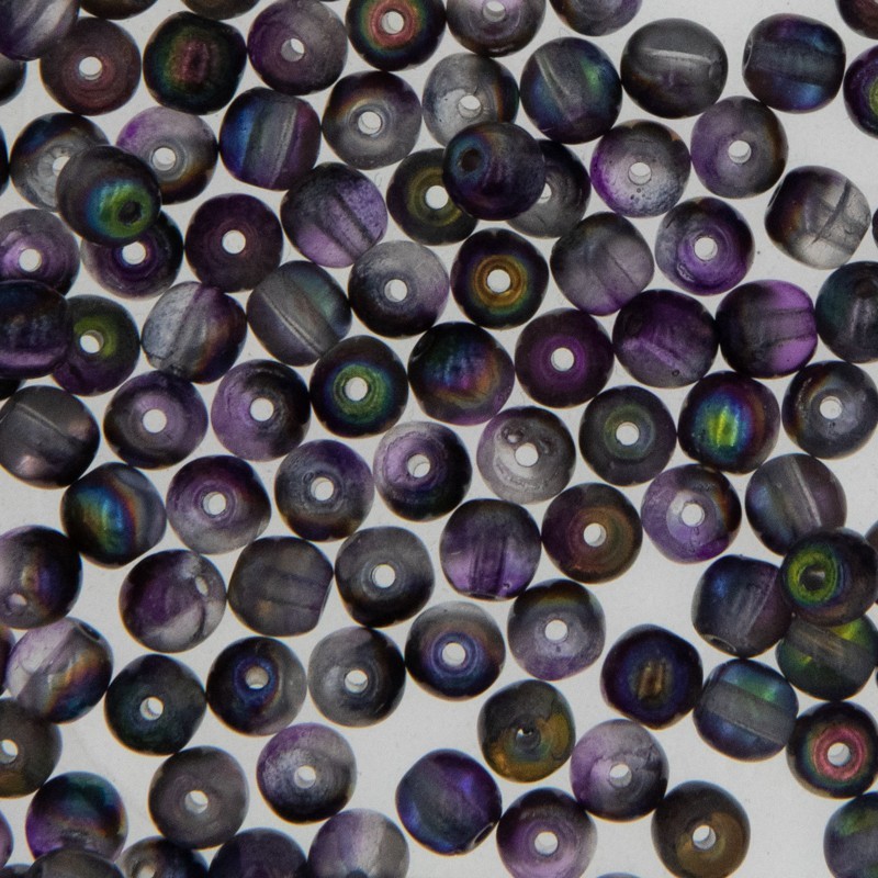 Czech beads / 4mm beads / crystal iris amethyst / 10pcs / SZGBKG04007