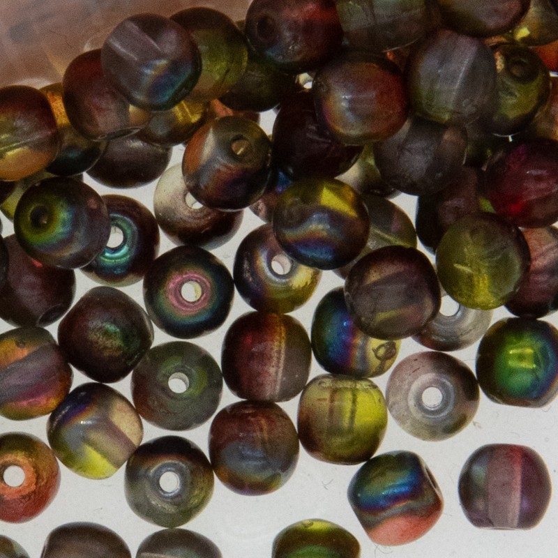 Czech beads / 4mm beads / crystal mix iris / 10pcs / SZGBKG04008