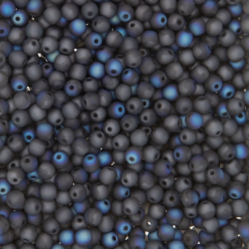 Czech beads / 4mm beads / montana blue ab matte / 25pcs / SZGBKG04010