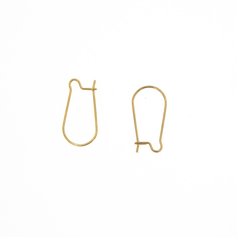 Fastened earwires / surgical steel 20mm / gold-plated / 2pcs BKSCH42