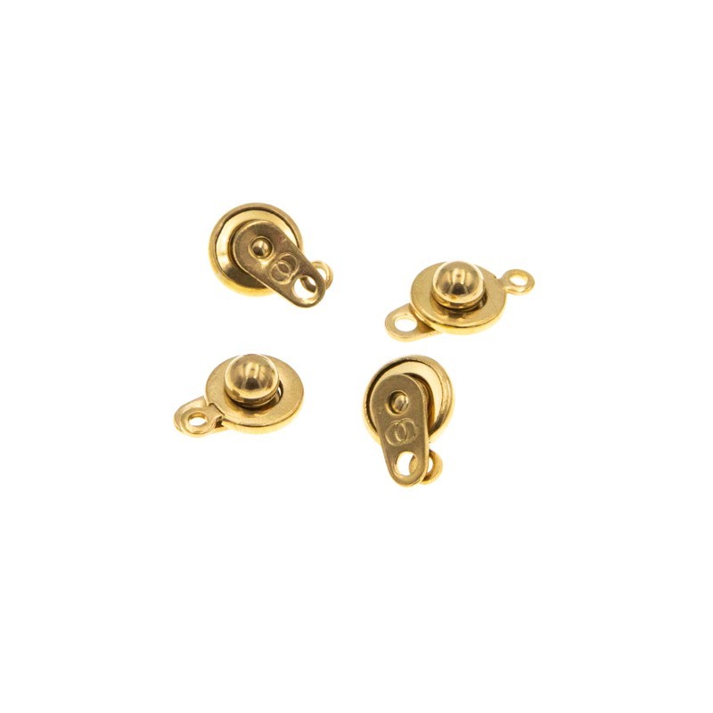 Two-piece gold clasp for necklaces, stainless steel, 1 piece ASS088KG