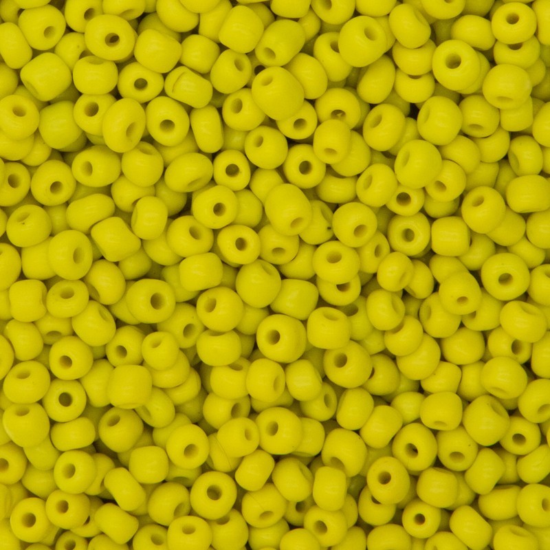 Glass beads fine / yellow / 3x4mm 25g SZMN34OP001