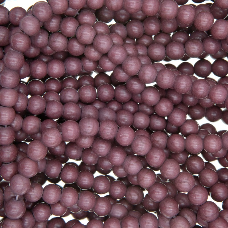 Howlit beads brown purple balls 8mm 50pcs / string HOBFKU08
