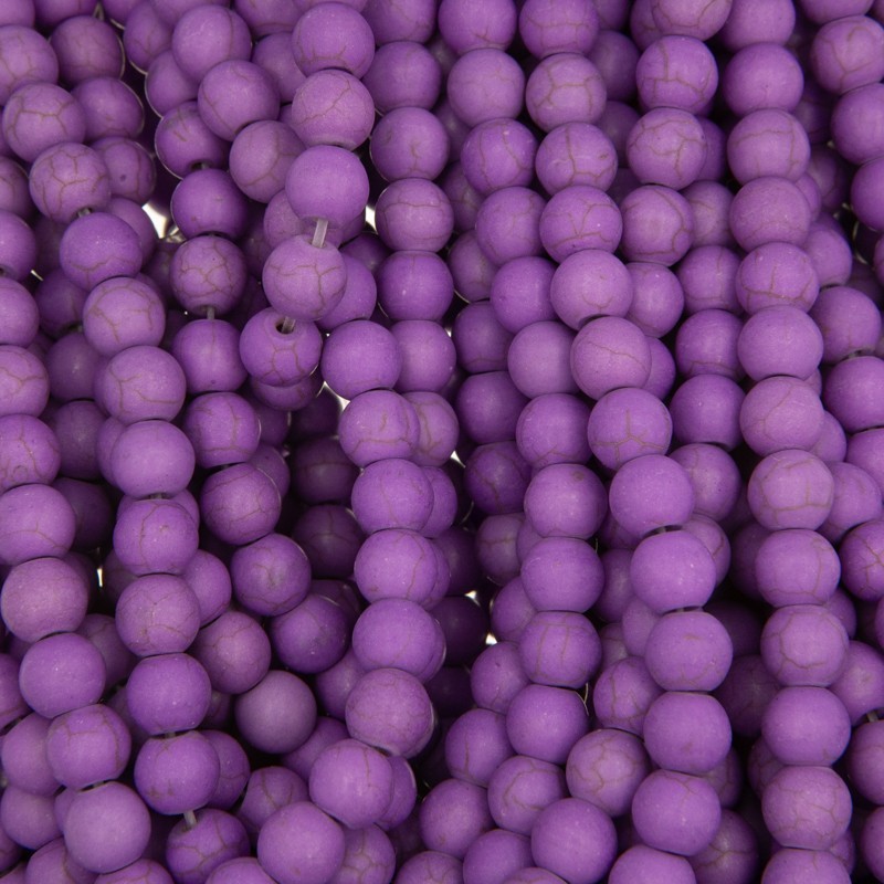 Howlite heather violet / 8mm beads / 50pcs / rope HOWRKU08