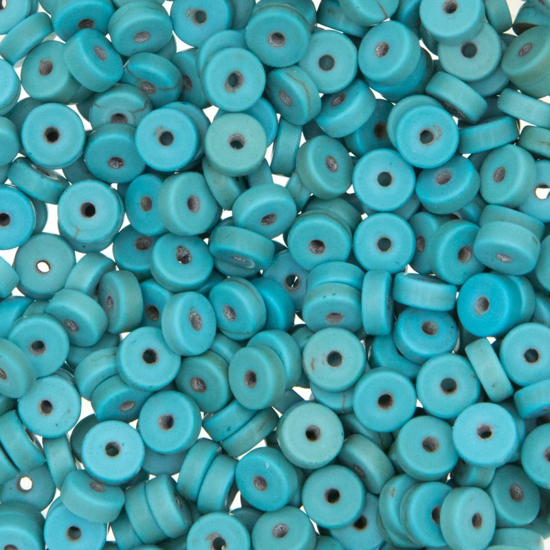 Turquoise howlite beads / spacers 10x2.5mm 130pcs HOTUPRZE09