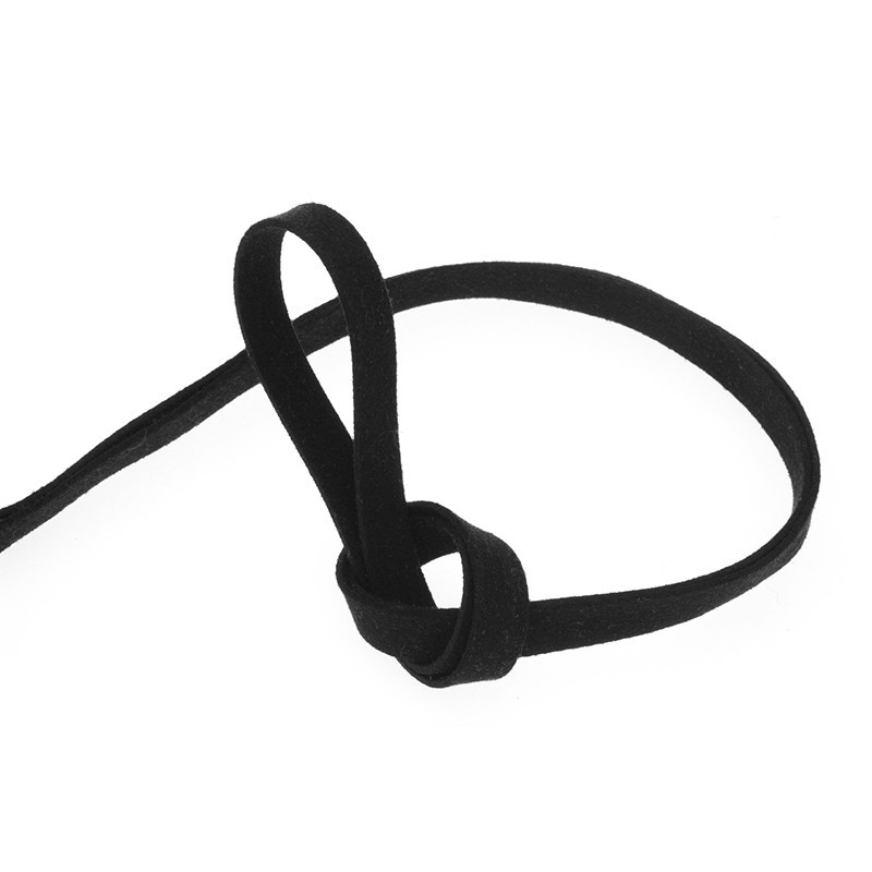 Leather strap suede / black 10x1.5mm / 1m RZZASZ01