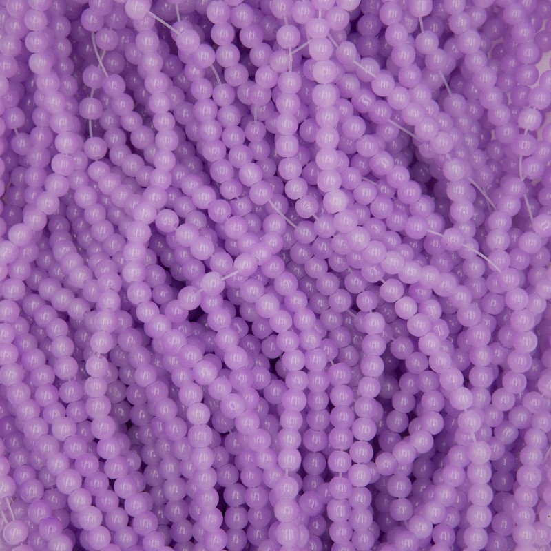 Pastels / glass beads 4mm / lavender / 205 pieces SZPS0434