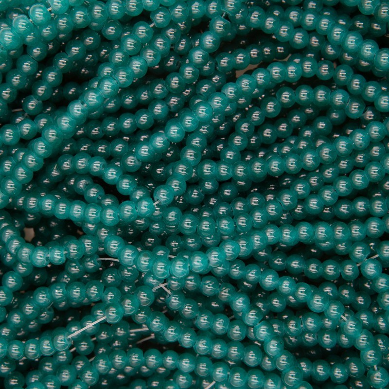Pastels beads / glass 4mm / sea green / 205 pieces SZPS0432