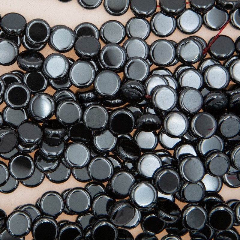Hematite beads / pastille / 8x3mm 6pcs KAHE110
