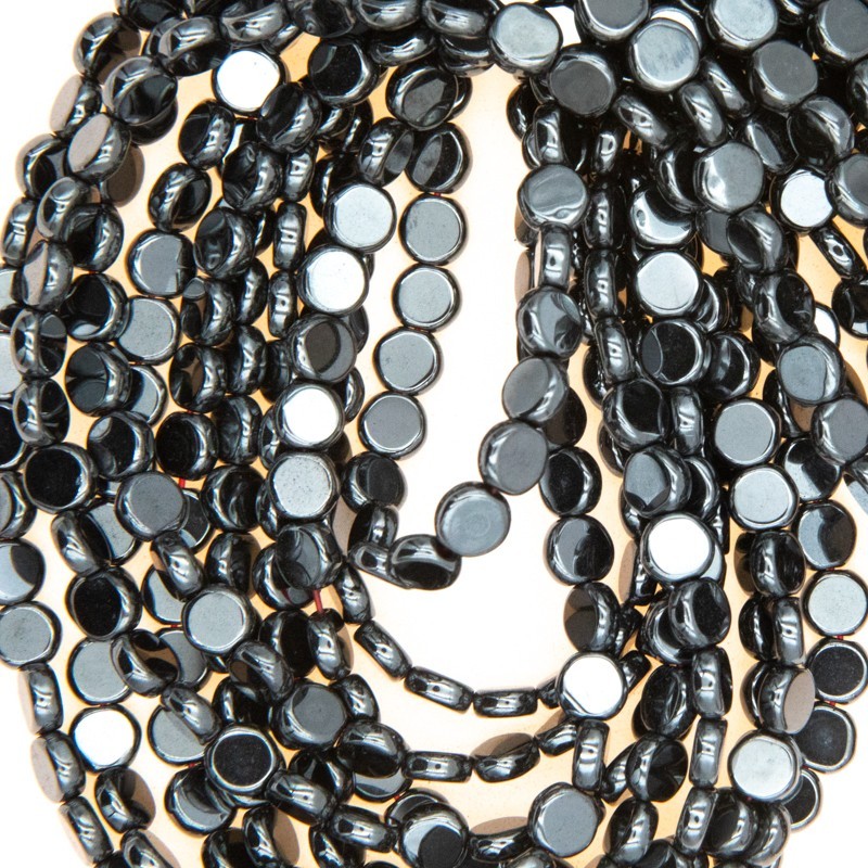 Hematite beads / pastille / 6x2mm 6pcs KAHE109