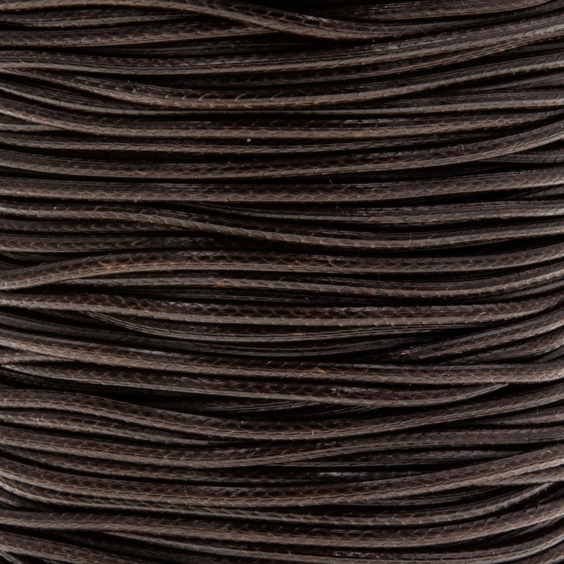 Polyester cord 1.5mm / braid / dark brown / 2m / PW275