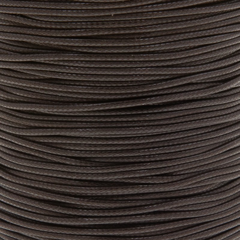 Jewelery string, braided dark chocolate 1mm 2m PW1B04