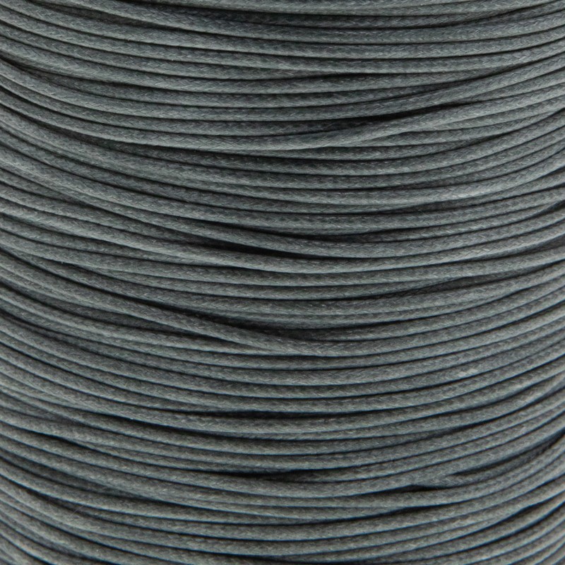 Jewelery cord, braided / gray-green / 1mm 2 meters PW1S14