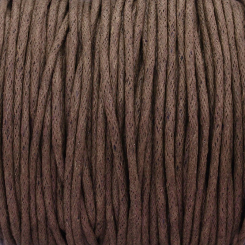 Waxed cotton cord / brown / 5m 1mm PWZW1018