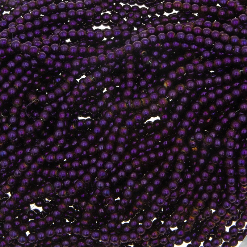 Hematyt koraliki kulki gładkie 4mm/ fioletowy/ 100sztuk/ 1sznur KAHEKU0406