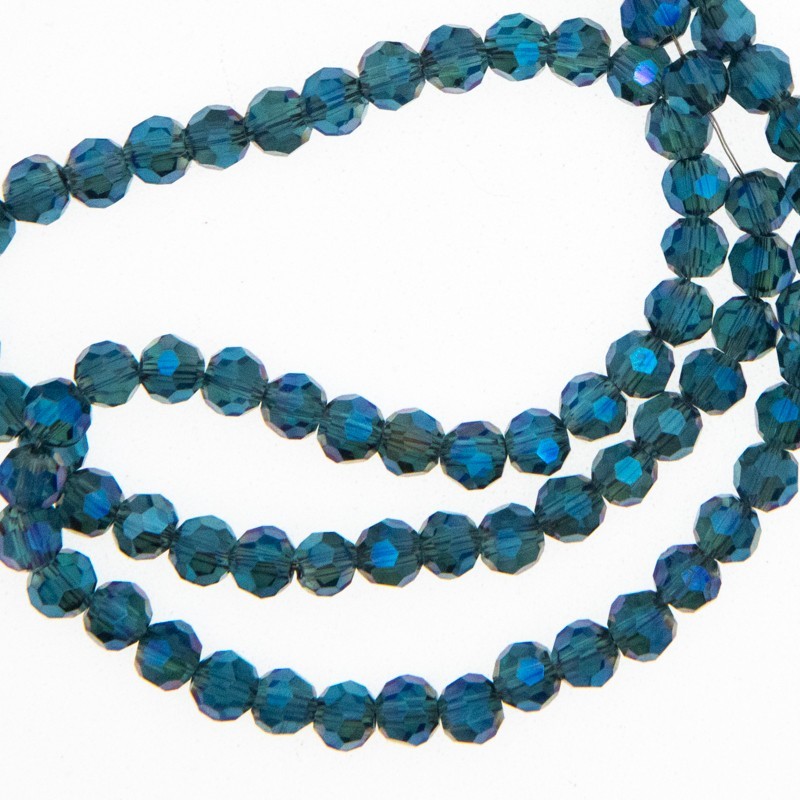 Crystal beads 4mm / blue AB / 96pcs SZKRKU04129