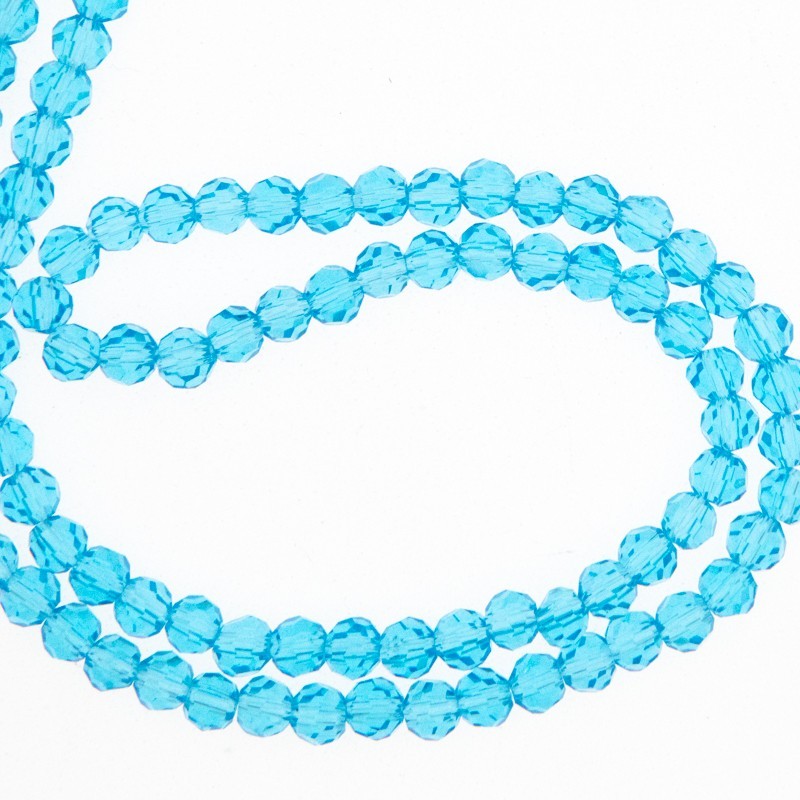 Crystal beads 4mm / blue / 96pcs SZKRKU04003